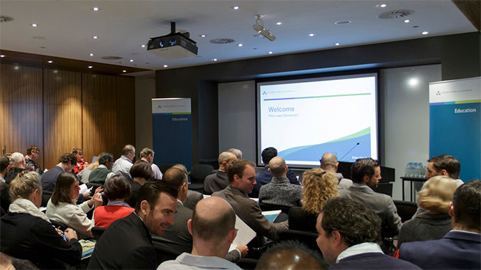 Teachers attending the inaugural Teacher Immersion Series event held in the Reserve Bank's Head Office on 21 June 2017.