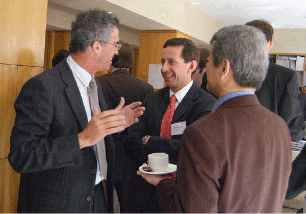 At the RBA's conference on The Future of Inflation Targeting (from left to right): Frederic Mishkin, Alfred Lerner Professor of Banking and Financial Institutions, Graduate School of Business, Columbia University; Dr José de Gregorio, Vice-Governor, Central Bank of Chile; and Takatoshi Ito, Professor, Research Center for Advanced Science and Technology, The University of Tokyo.