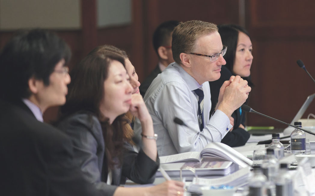 Deputy Governor Philip Lowe with participants at the 50th EMEAP Deputies' Meeting, Sydney, April 2016