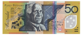 Image of first polymer series fifty dollar note