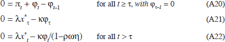 Equations A20, A21 and A22