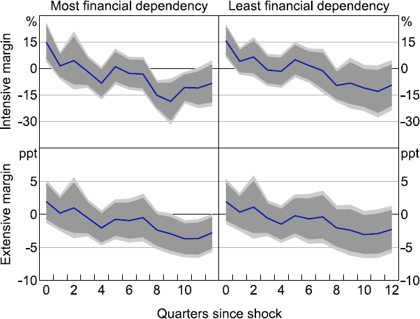 Figure 7: Investment Response to 100 Basis Point Monetary Policy Shock